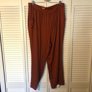 ModCloth wide leg orange  pants with pockets 1X